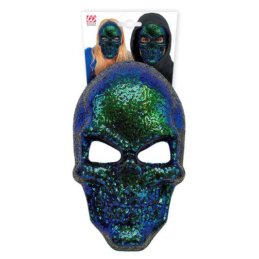 Maschera Teschio Paillettes Glitterate Unisex Halloween Chic