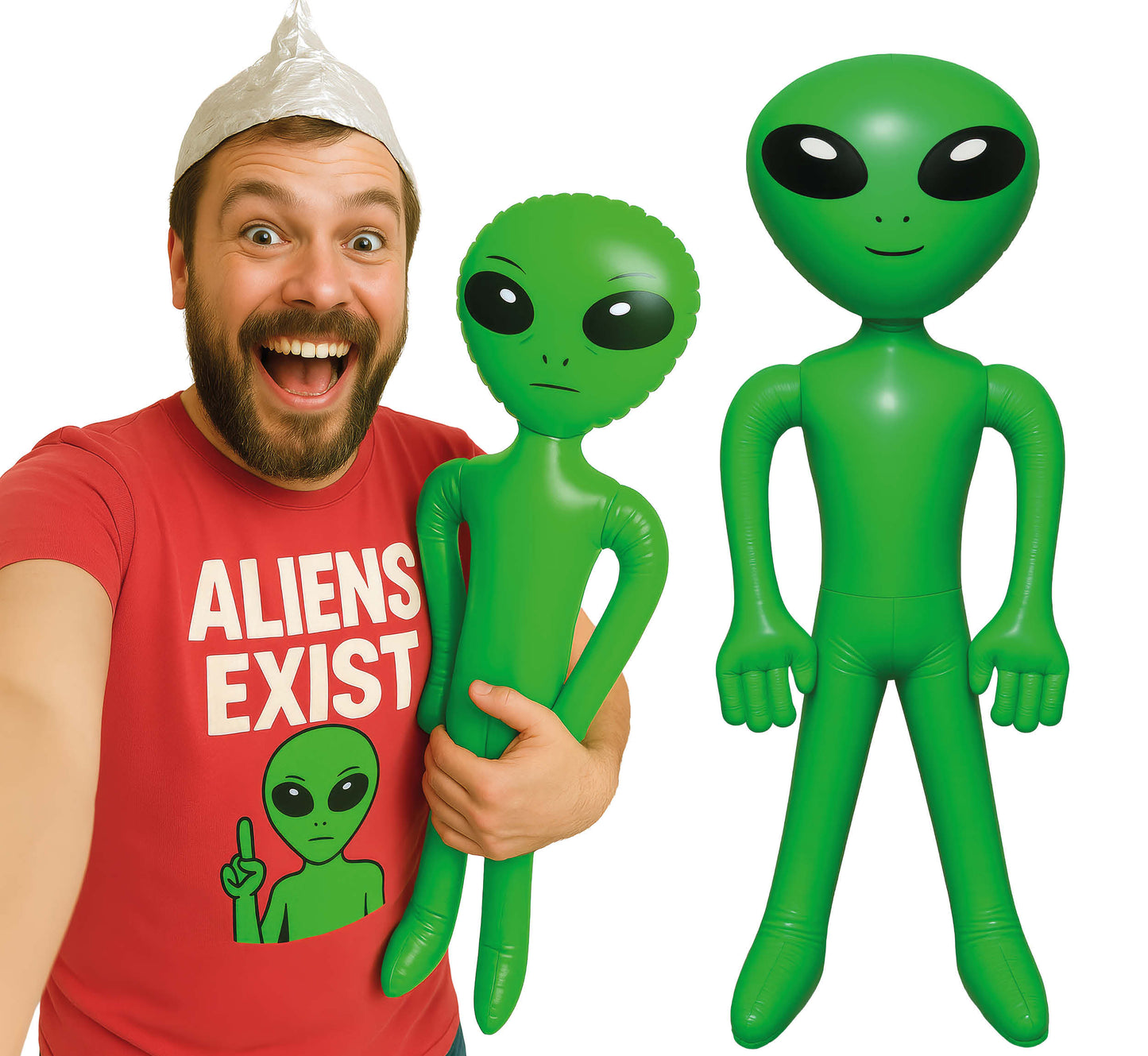 Costume Alien Gonfiabile Verde 1