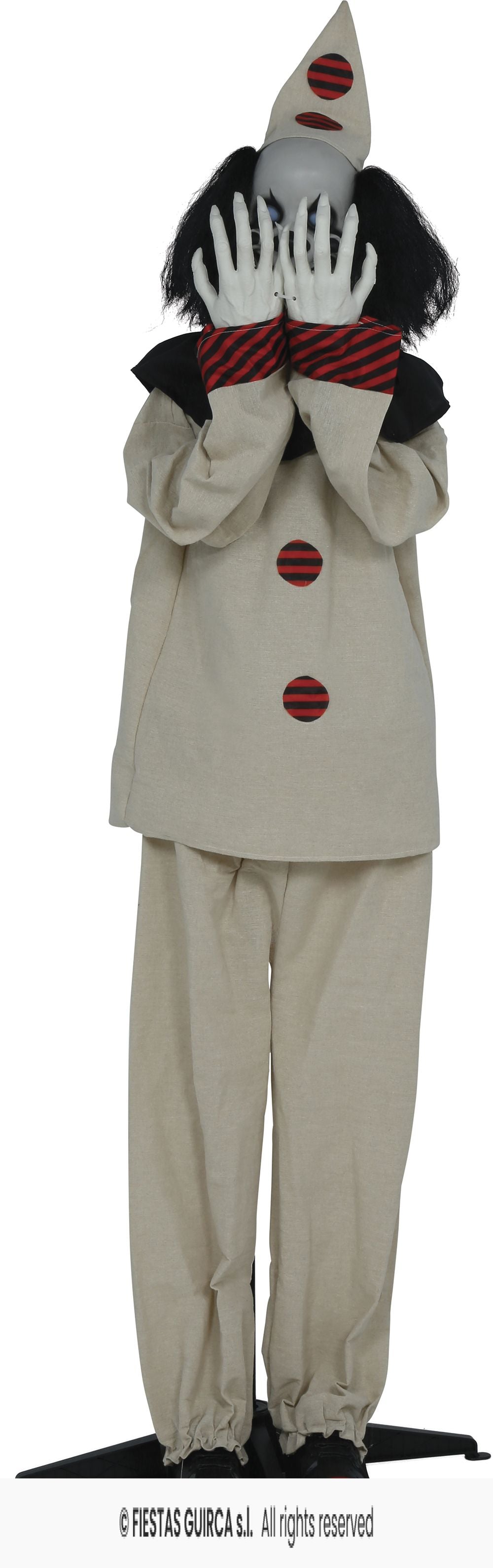 Clown Pagliaccio Animatronica con Luci Suoni e Movimenti H 1,85 cm
