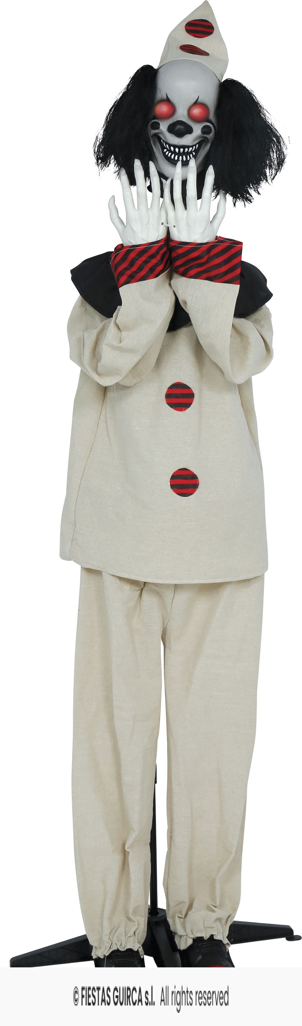 Clown Pagliaccio Animatronica con Luci Suoni e Movimenti H 1,85 cm