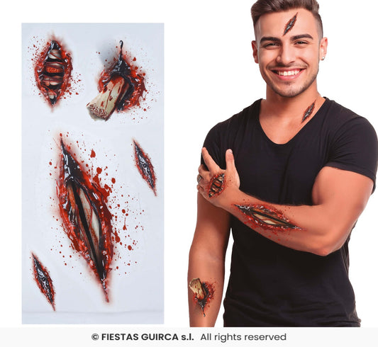 tatuaggio temporaneo ferite