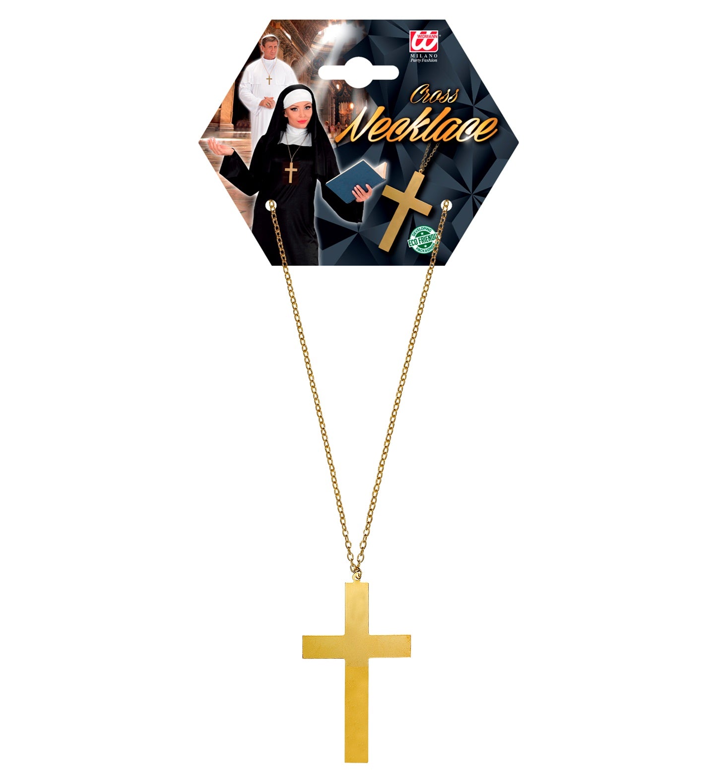 collana con croce oro