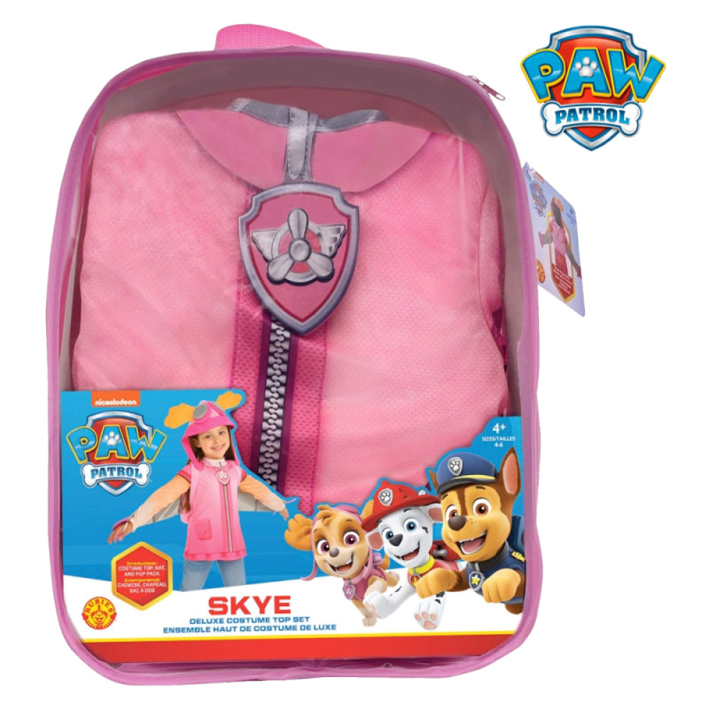 Costume Deluxe Skye Originale Paw Patrol Nickelodeon Top Set con Zainetto 4+