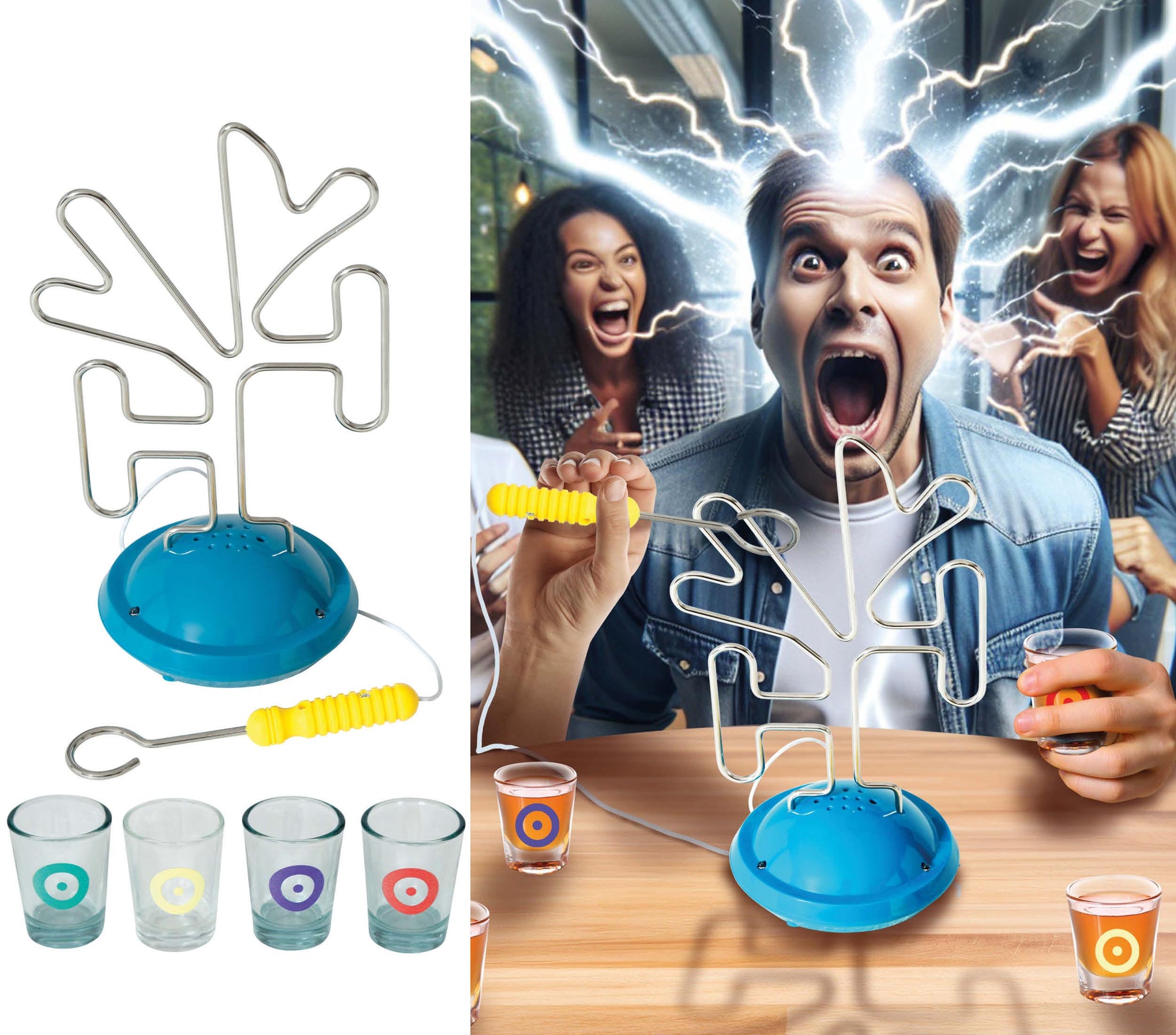 Set di Silhouette Elettriche con 4 Tazze a Forma di Cactus 1
