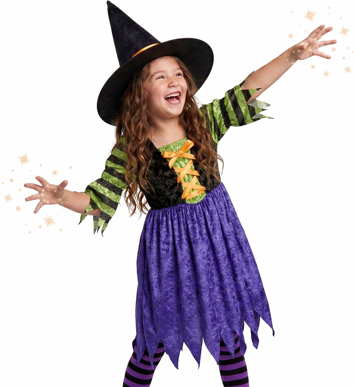 Costume Ragazza Strega Abito e Cappello