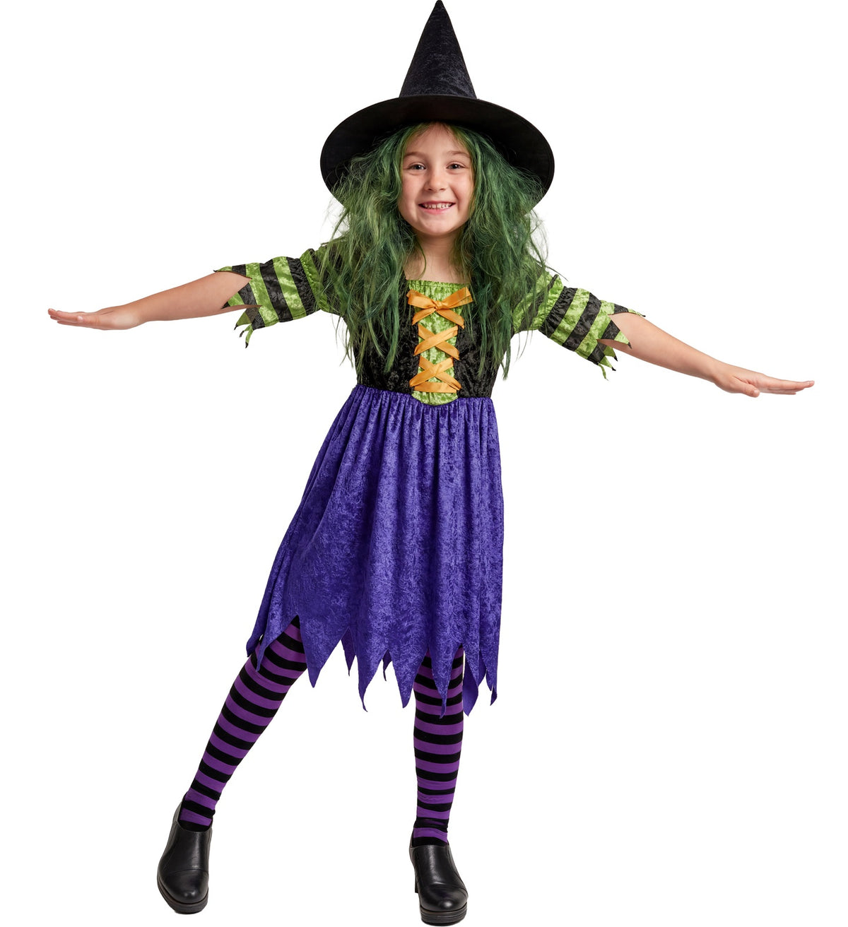 Costume Ragazza Strega Abito e Cappello