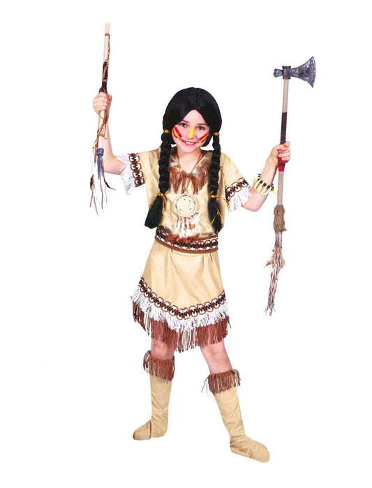 Costume Sioux Da Principessa Indiana per Bambina Deluxe