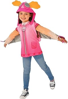 Costume Deluxe Skye Originale Paw Patrol Nickelodeon Top Set con Zainetto 4+