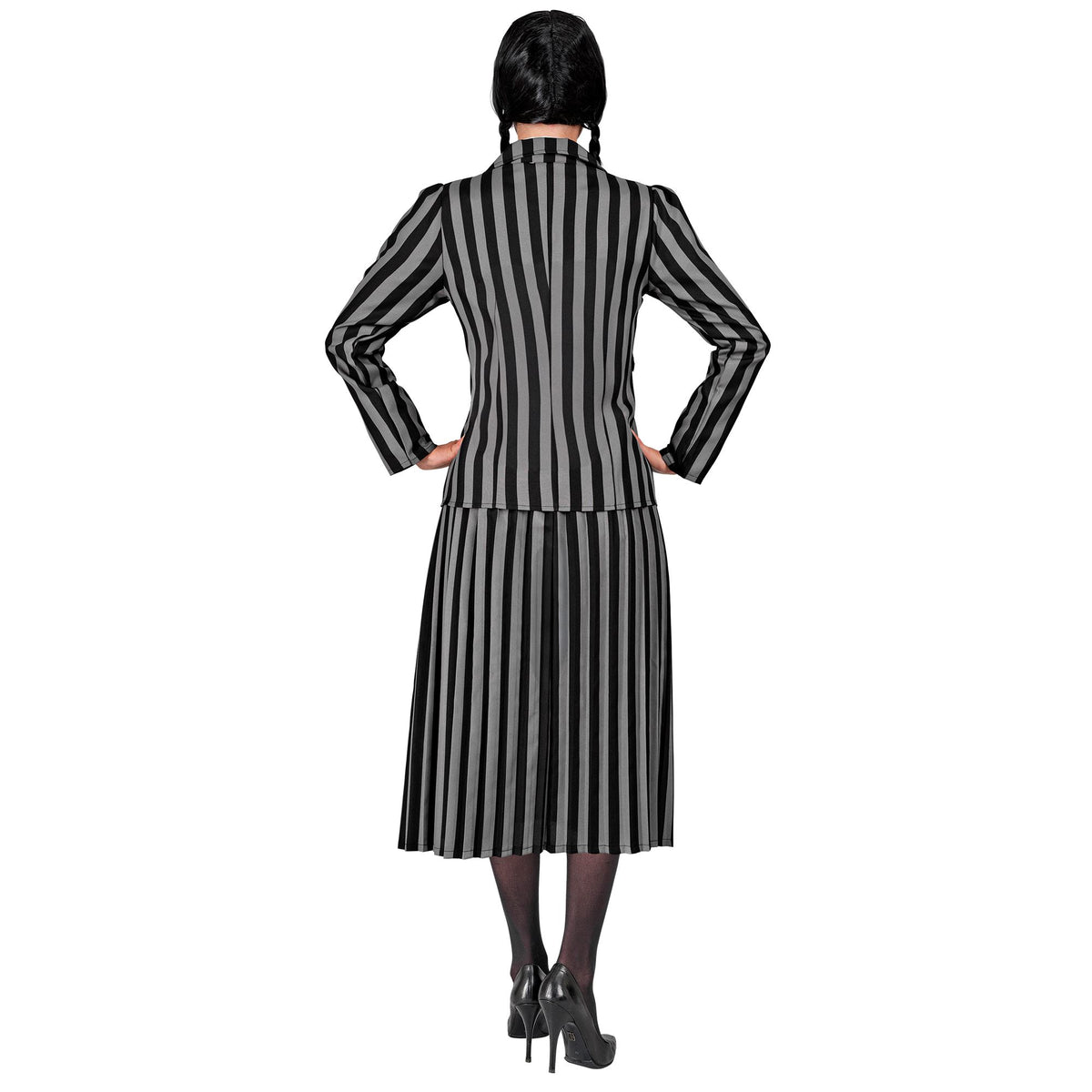 Costume Adulta Mercoledì Divisa Scolastica Famiglia Addams Halloween