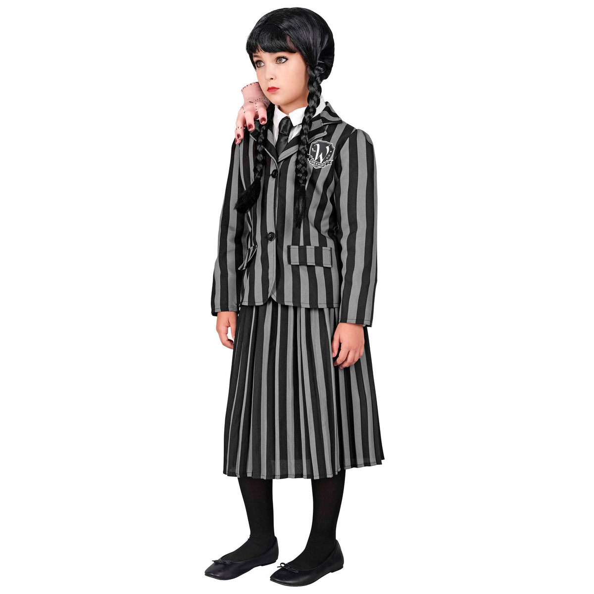 Costume Bambina Mercoledì Divisa Scuola Giacchetto Con Gonna