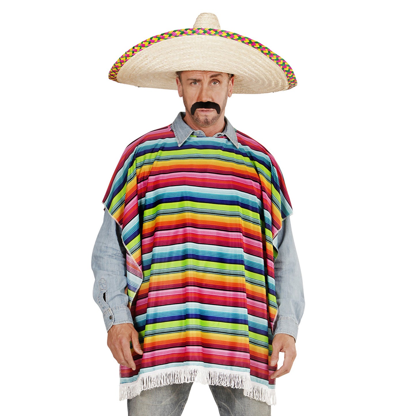 Poncho Messicano Taglia Unica 150cm Unisex Culture del Mondo Messico