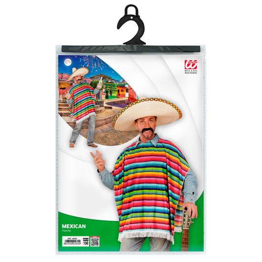 Poncho Messicano Taglia Unica 150cm Unisex Culture del Mondo Messico