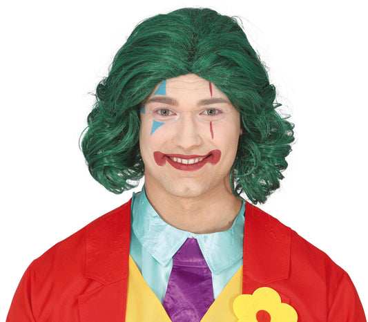 Parrucca Joker Verde Clown Batman Gotham Halloween