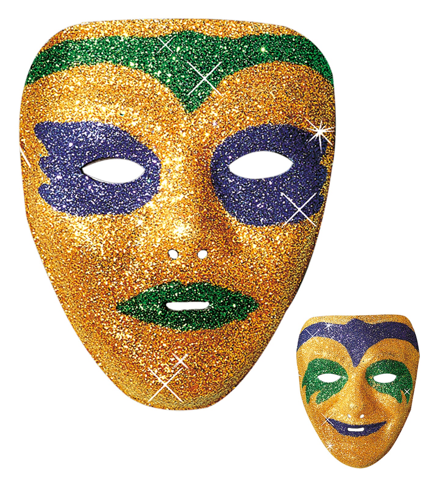 maschera oro glitterata