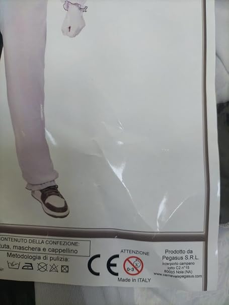 Costume Clown Malefico con Maschera e Cappello Tuta Pagliaccio Bambino Terrificante Made in Italy