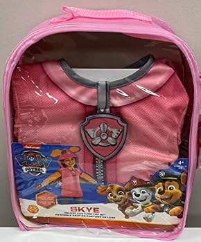 Costume Deluxe Skye Originale Paw Patrol Nickelodeon Top Set con Zainetto 4+