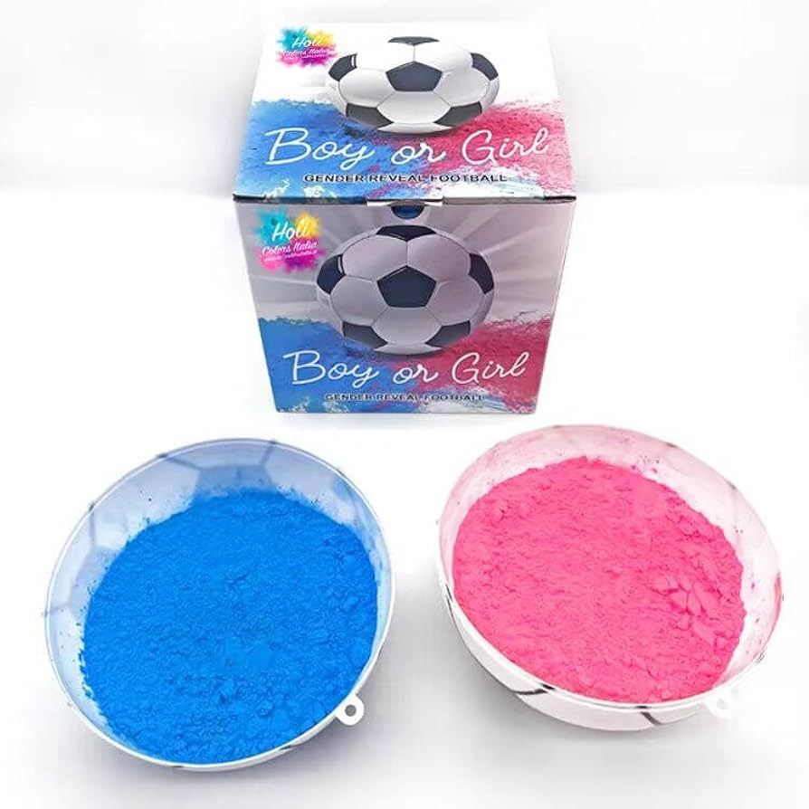 Palla da Calcio Boy or Girl Gender Reveal Baby Shower 15cm