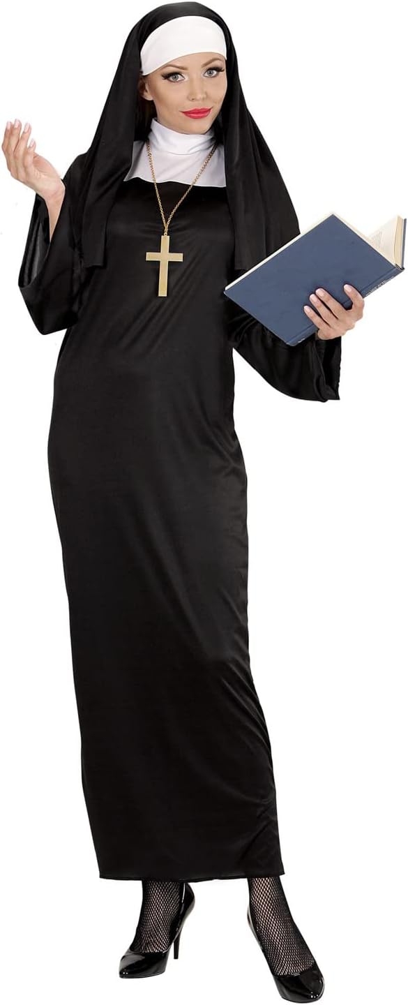 Costume da Suora Tunica e Copricapo Chiesa e Madre Badessa Unisex XL