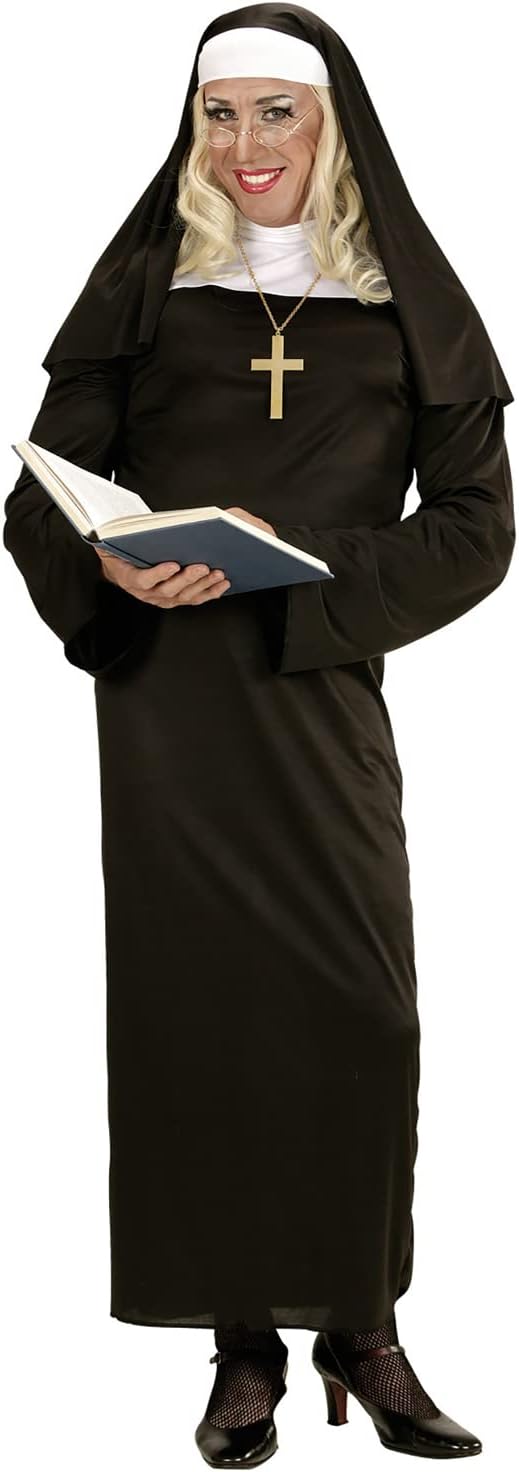 Costume da Suora Tunica e Copricapo Chiesa e Madre Badessa Unisex XL