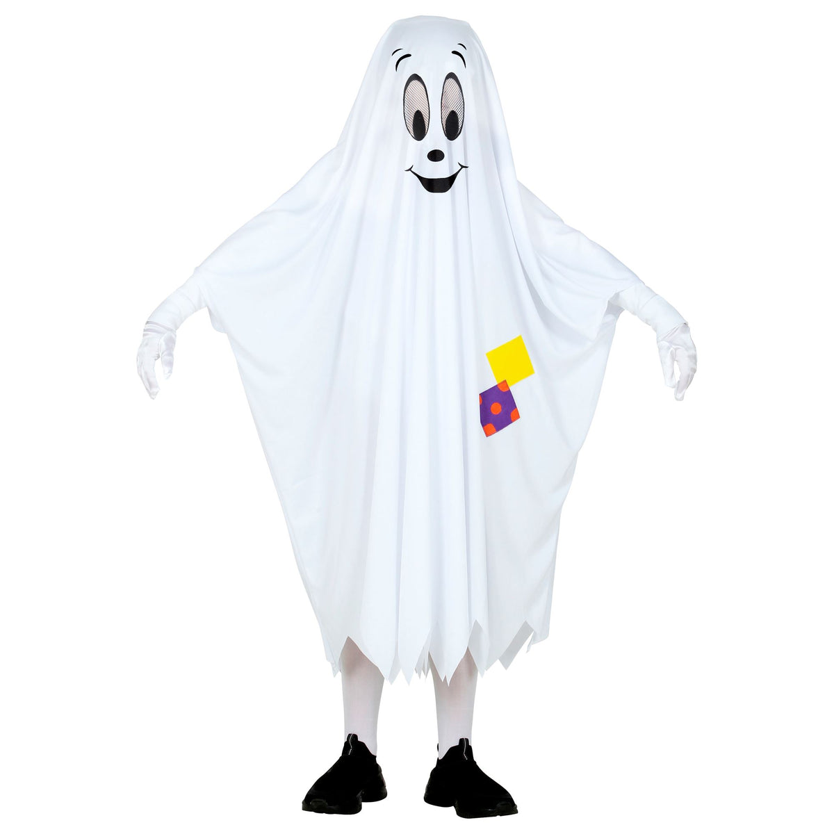 Costume Bambino Fantasma Horror con Tunica e Cappuccio Halloween