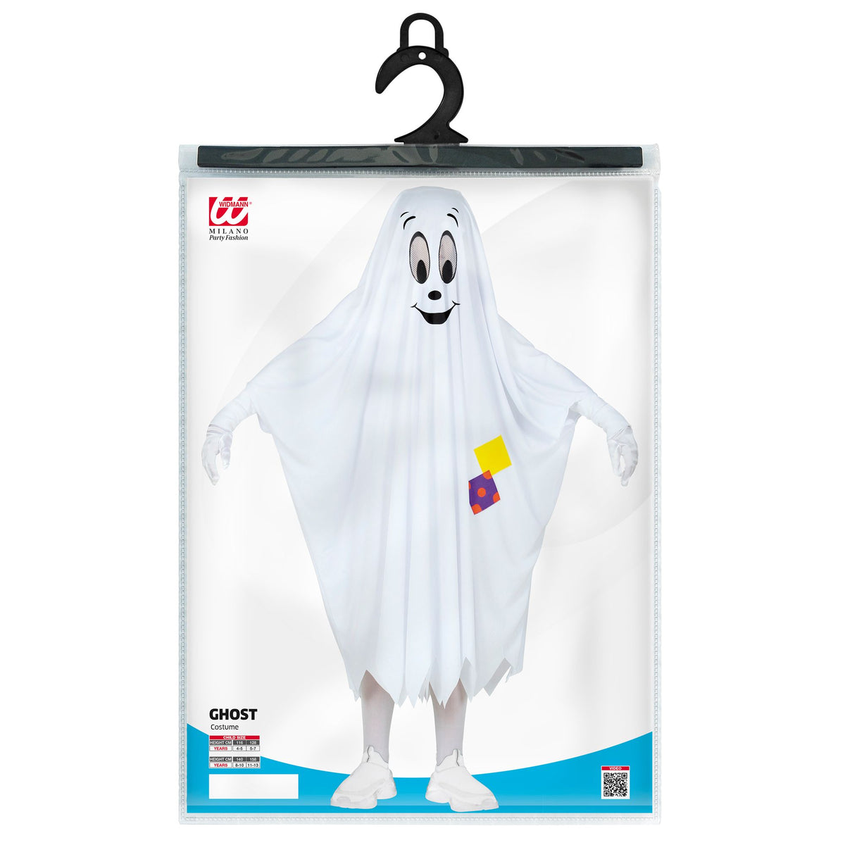 Costume Bambino Fantasma Horror con Tunica e Cappuccio Halloween