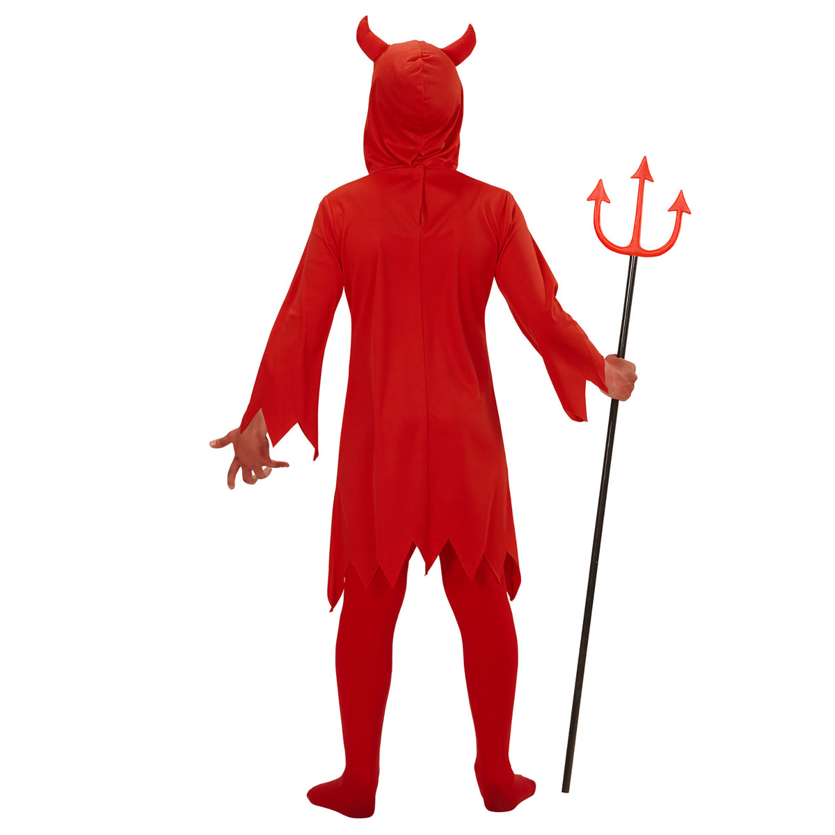 Costume Bambino Diavolo Tunica Con Cappuccio Rosso Halloween