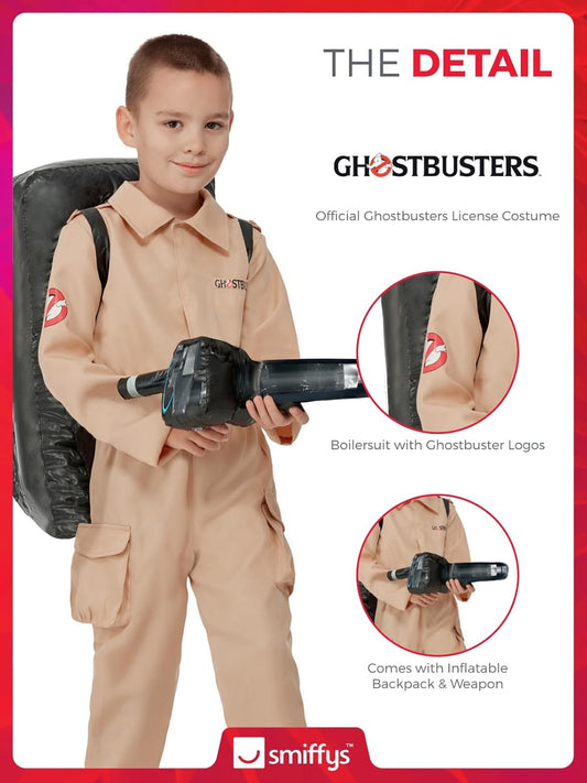 Costume Ghostbusters Acchiappafantasmi Originale Unisex 163 cm Tuta e zaino gonfiabile Halloween