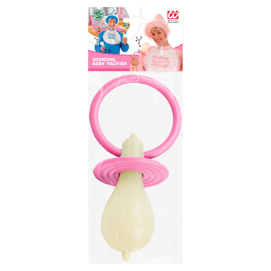 Maxi Ciuccio Bebè Sonoro Rosa in PVC Baby Shower Clown 25cm