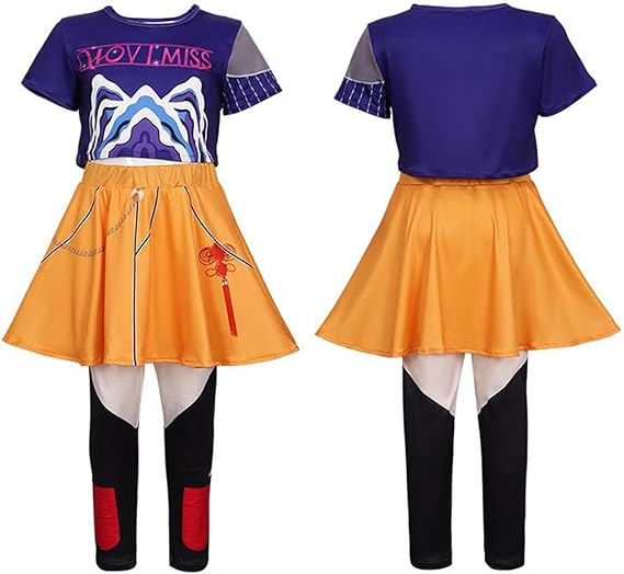 Costume Kpop Huntrix Demon Hunters Mira Top Fuseaux con Gonna Cosplay