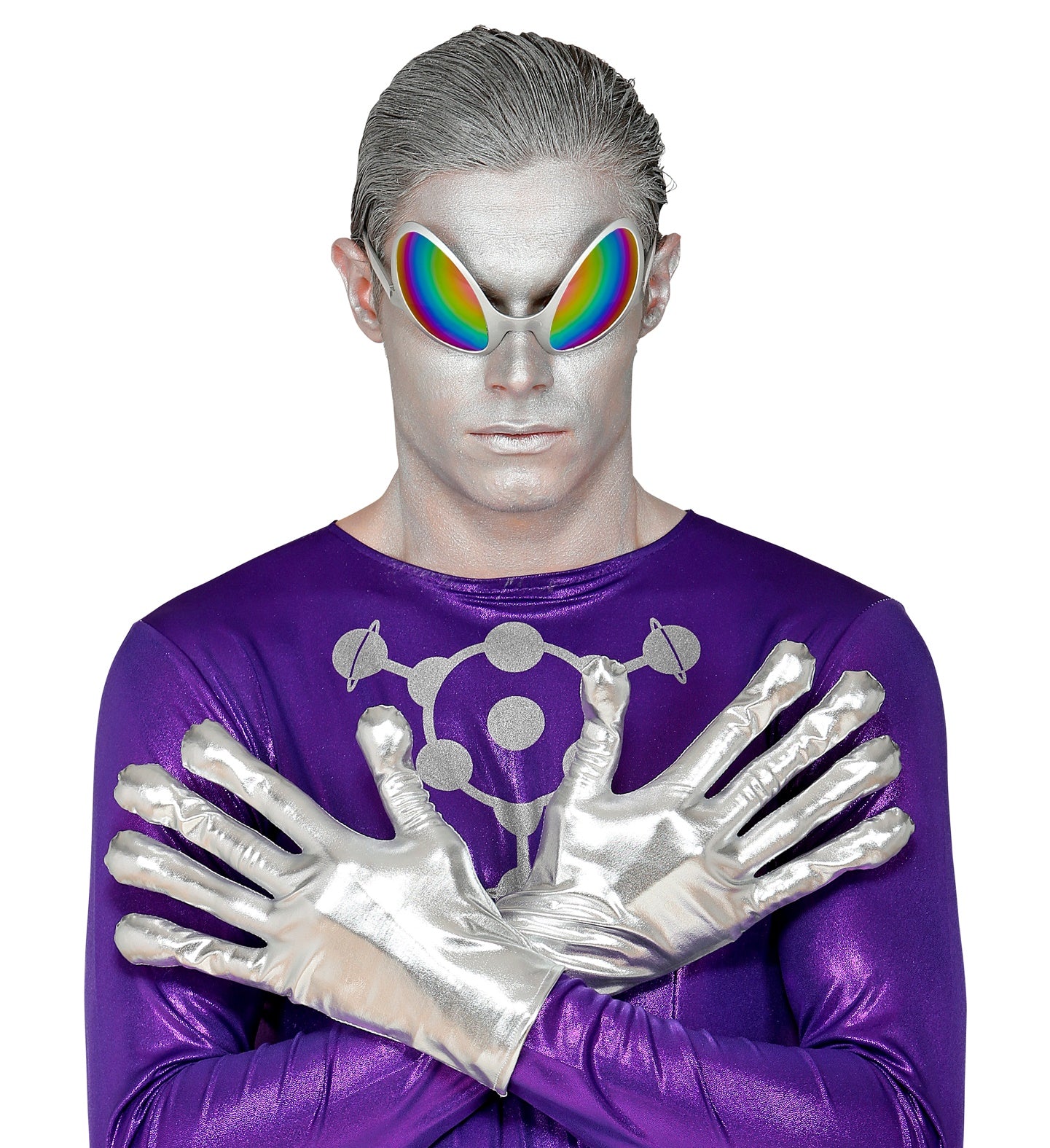 guanti extraterrestre argento