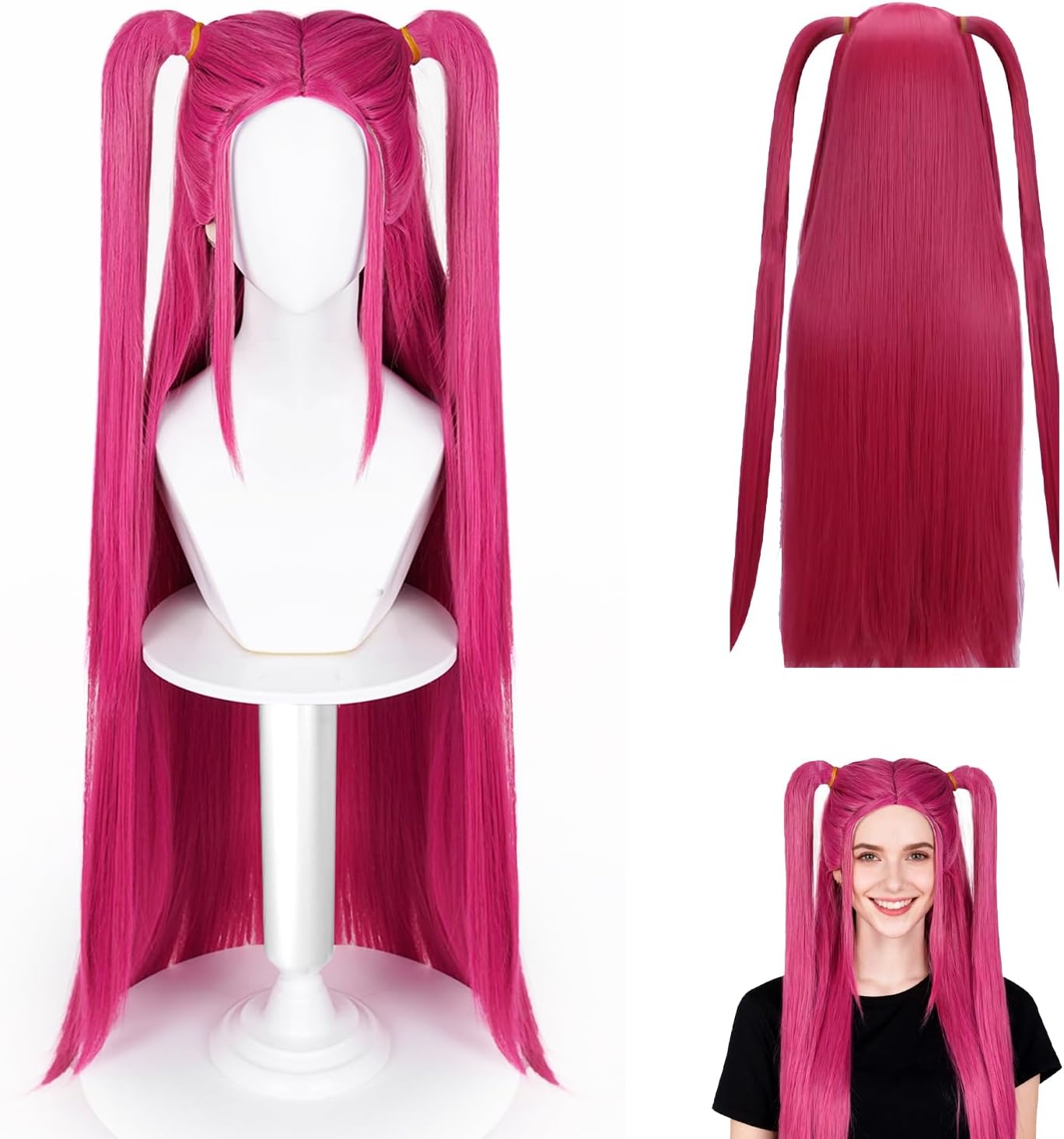 Parrucca Deluxe Cosplay Mira KPop Huntrix Demon Hunter Regolabile