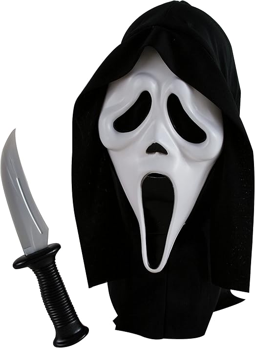 Set Maschera e Coltello Ghost Face Originale Scream Classica Horror Halloween