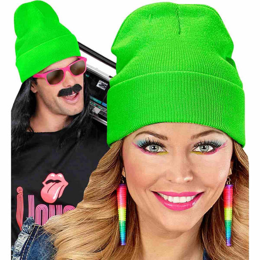 Cappello Berretto Verde Fluo Zuccotto Neon Grinch Adulto