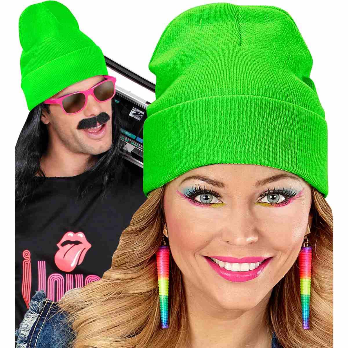 Cappello Berretto Verde Fluo Zuccotto Neon Grinch Adulto