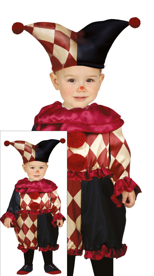 Costume Clown del Circo con Gorro e Mono 1