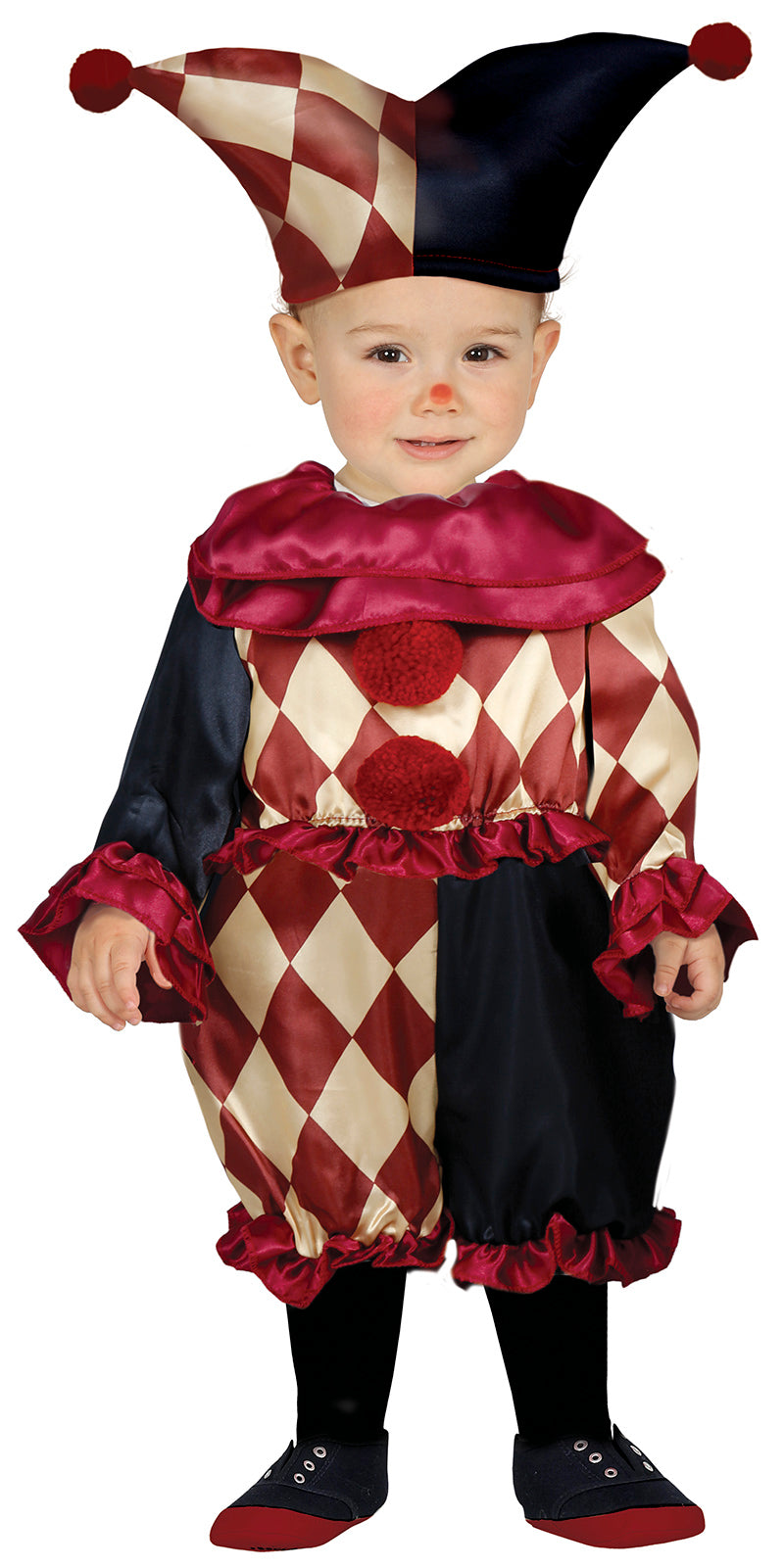 Costume Clown del Circo con Gorro e Mono 3