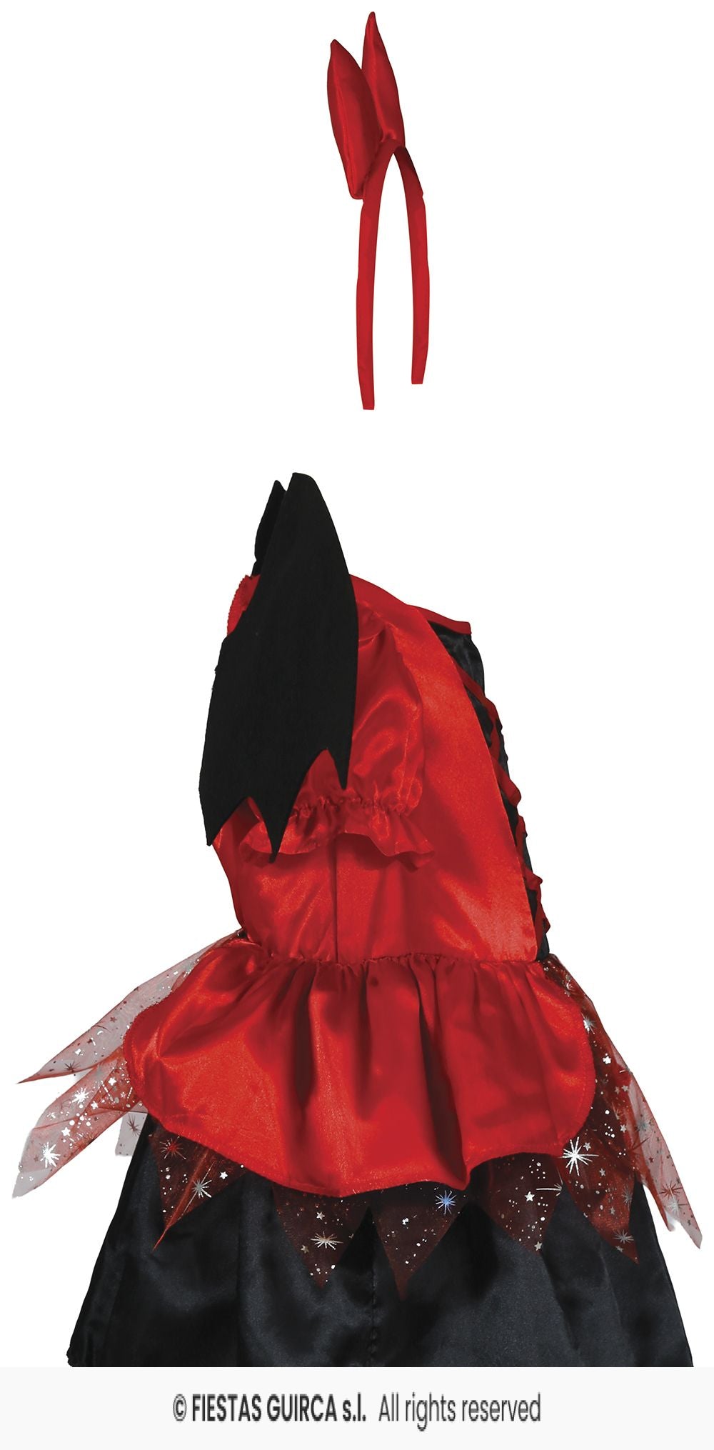 Costume Neonata Diavoletta Abito con Ali e Cerchietto