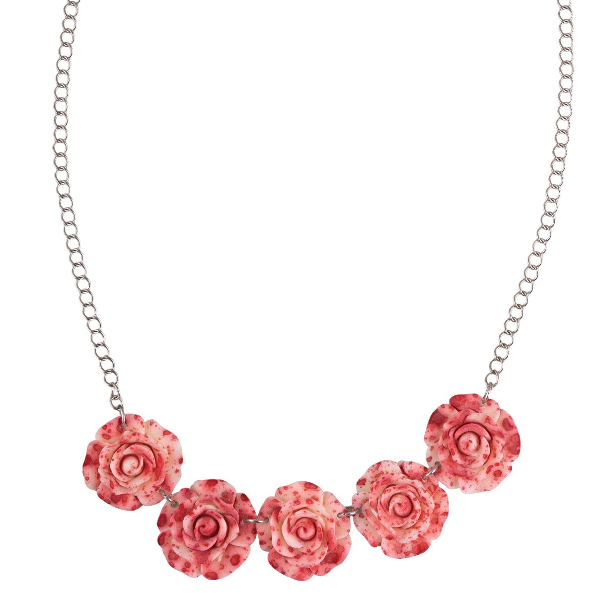 collana rose bianche insanguinate