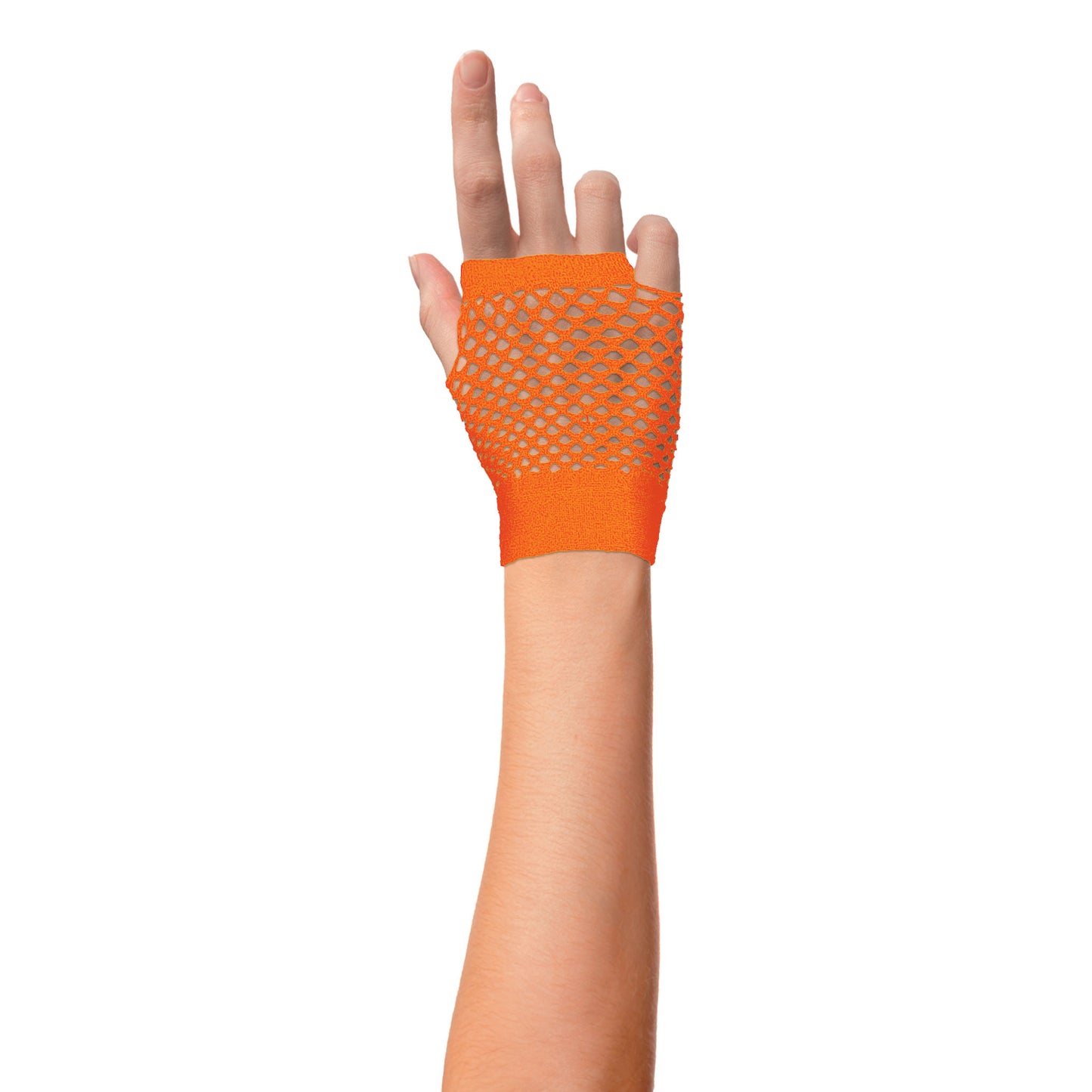 Guanti a Rete Fluo Mano senza Dita Colore Neon