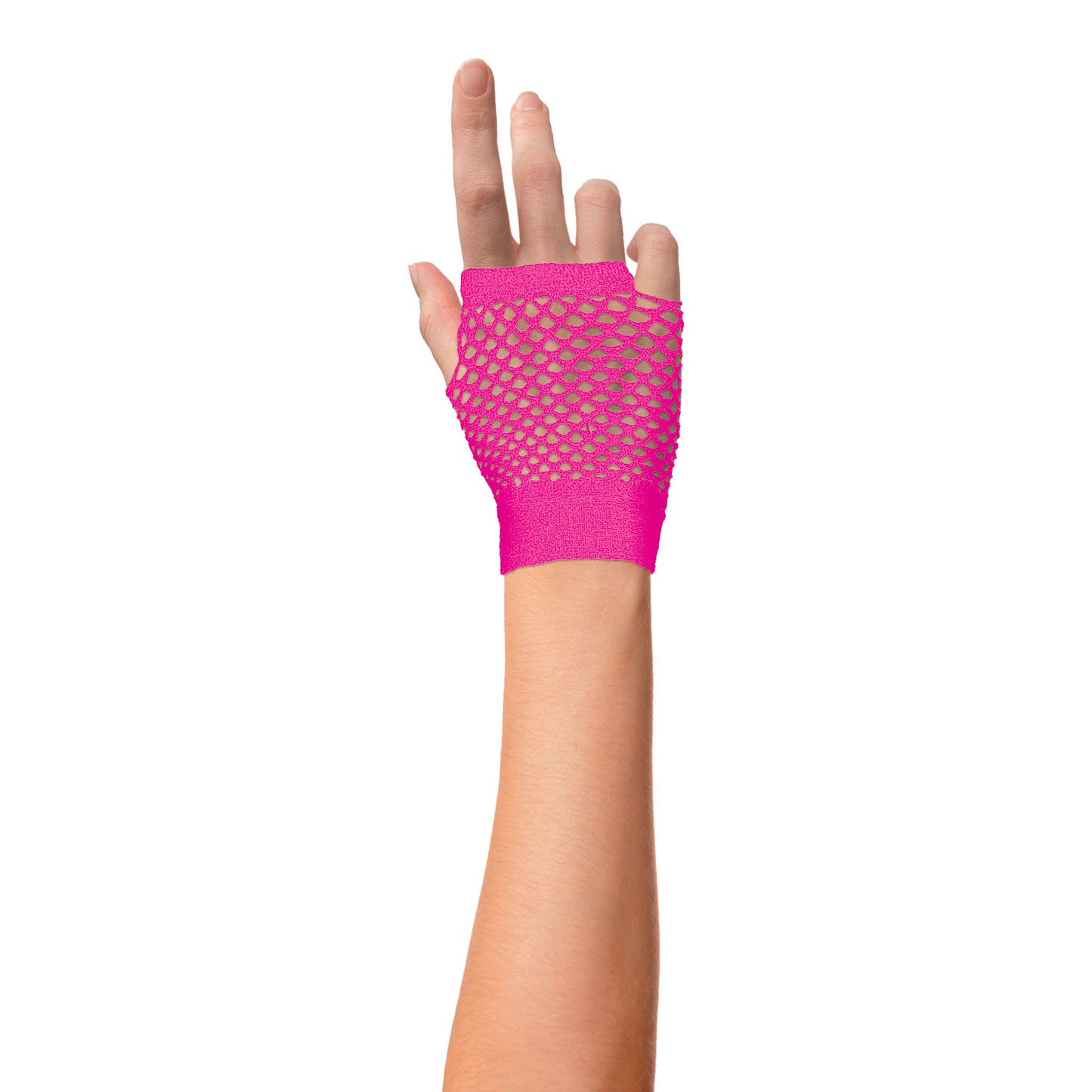 Guanti a Rete Fluo Mano senza Dita Colore Neon