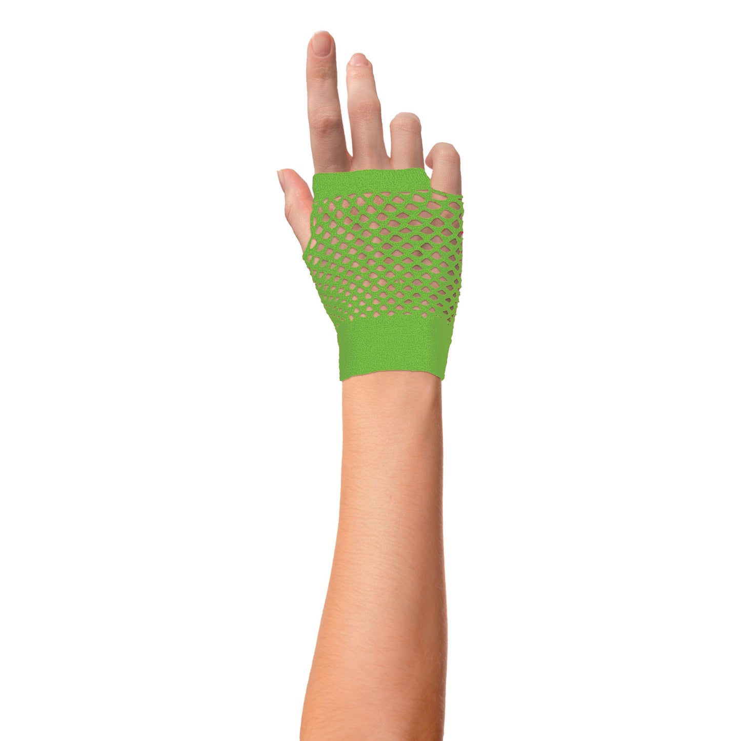 Guanti a Rete Fluo Mano senza Dita Colore Neon