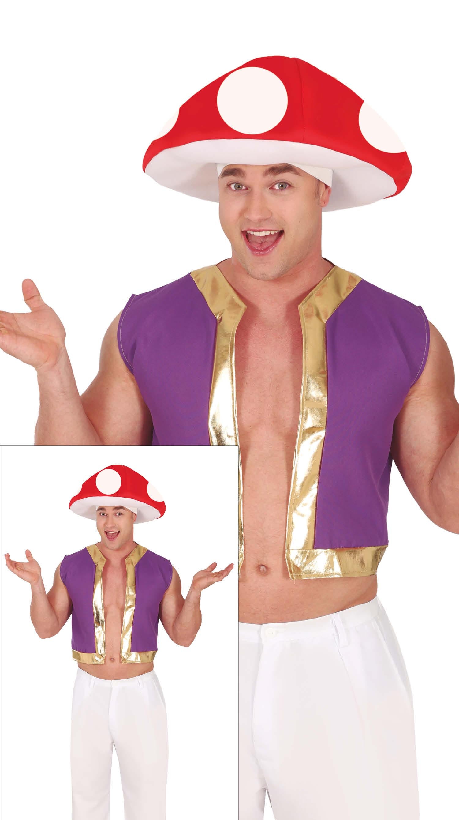 Costume Fungo con Chaleco e Sombrero 1
