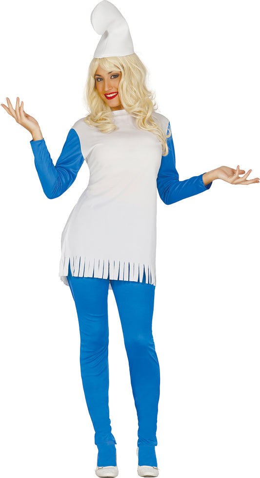 Abbigliamento Nanetta Blu con Camisetata, Gorro, Pantalon e Vestido 3