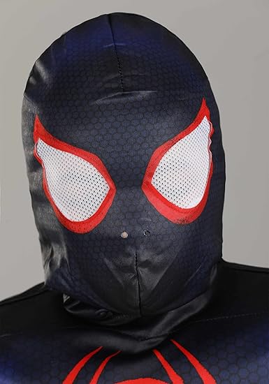 Maschera Spiderman Miles Morales Originale Across Spiderverse Marvel in Stoffa Bambino