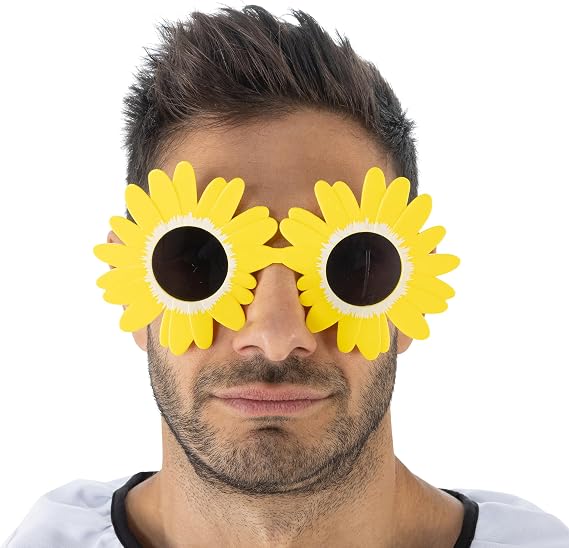 Occhiali Margherita Gialla Hippie Figli dei Fiori Unisex Horror Clown Terrifier