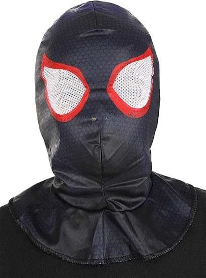 Maschera Spiderman Miles Morales Originale Across Spiderverse Marvel in Stoffa Bambino