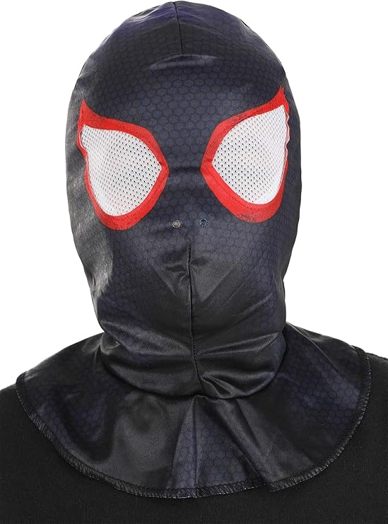 Maschera Spiderman Miles Morales Originale Across Spiderverse Marvel in Stoffa Bambino