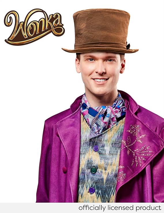 Costume Completo Willy Wonka La Fabbrica di Cioccolato Deluxe per Adulto Originale