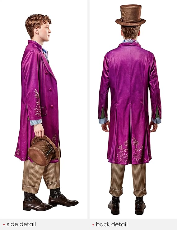 Costume Completo Willy Wonka La Fabbrica di Cioccolato Deluxe per Adulto Originale