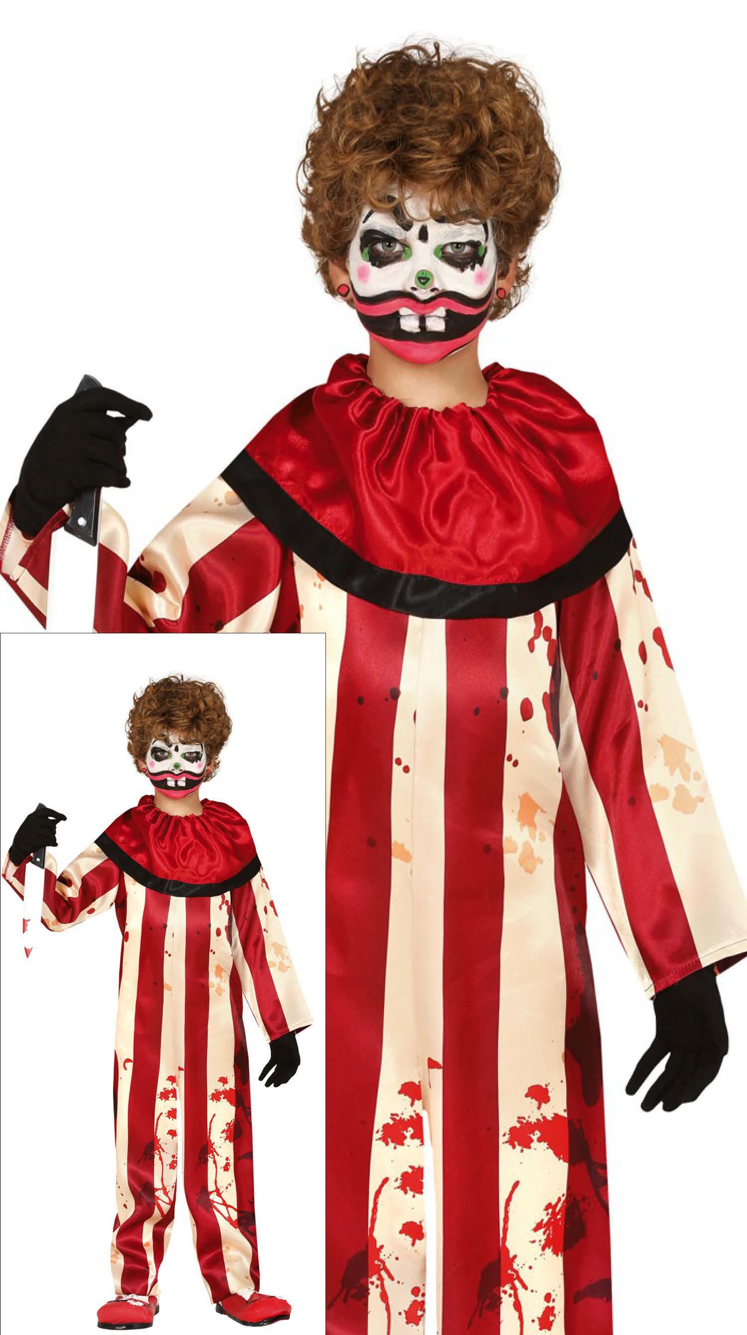 Costume pagliaccio a strisce 1